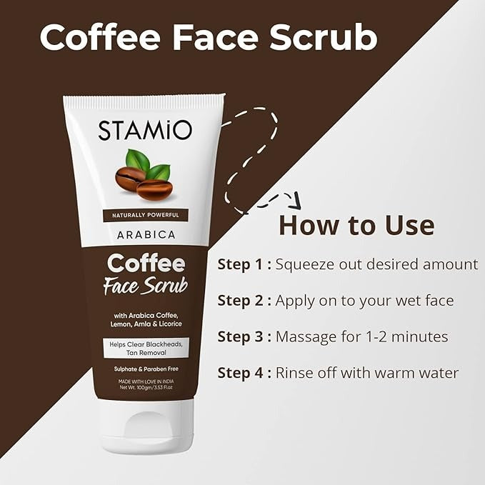Stamio Arabica Coffee Face Scrub - 100 gms