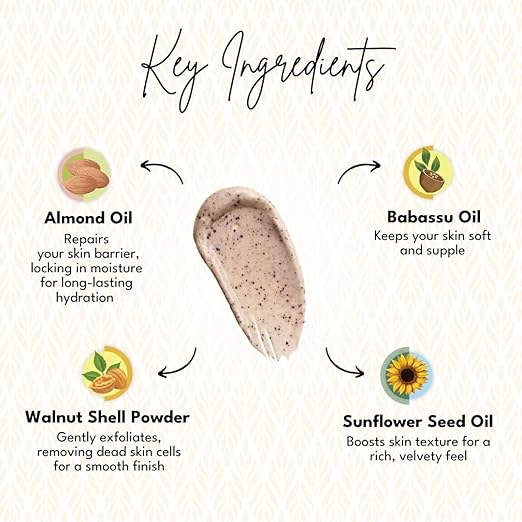 Boho Botanist Almond & Babassu Polishing Body Scrub - 200 gms