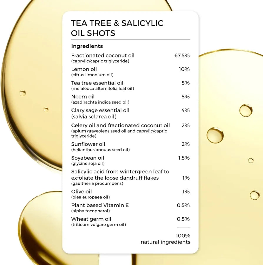 Brillare Tea Tree Hair Oil Shots for Dandruff & Itchy Scalp - 40 ml