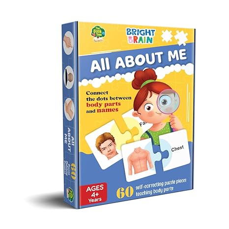 The Book Tree My Body Puzzle – 60 Self Correcting Puzzle Pieces Early Learning Human Body Parts Puzzle