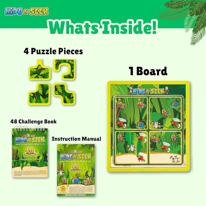 Toymate Hide N Seek Jungle Puzzle Game for Kids 5+ Years