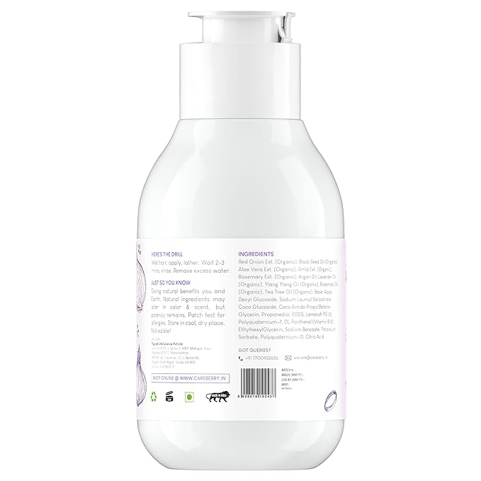 Careberry Red Onion & Black Seed AntiHair Fall Shampoo - 100 ml