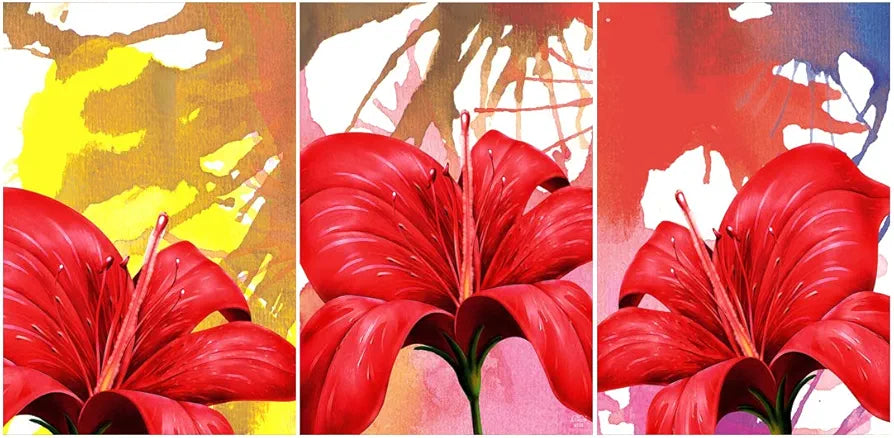 Rangoli MDF 3 Pcs Wall Poster 12x18 Inch Decorative Wall Art P-4 Design-20