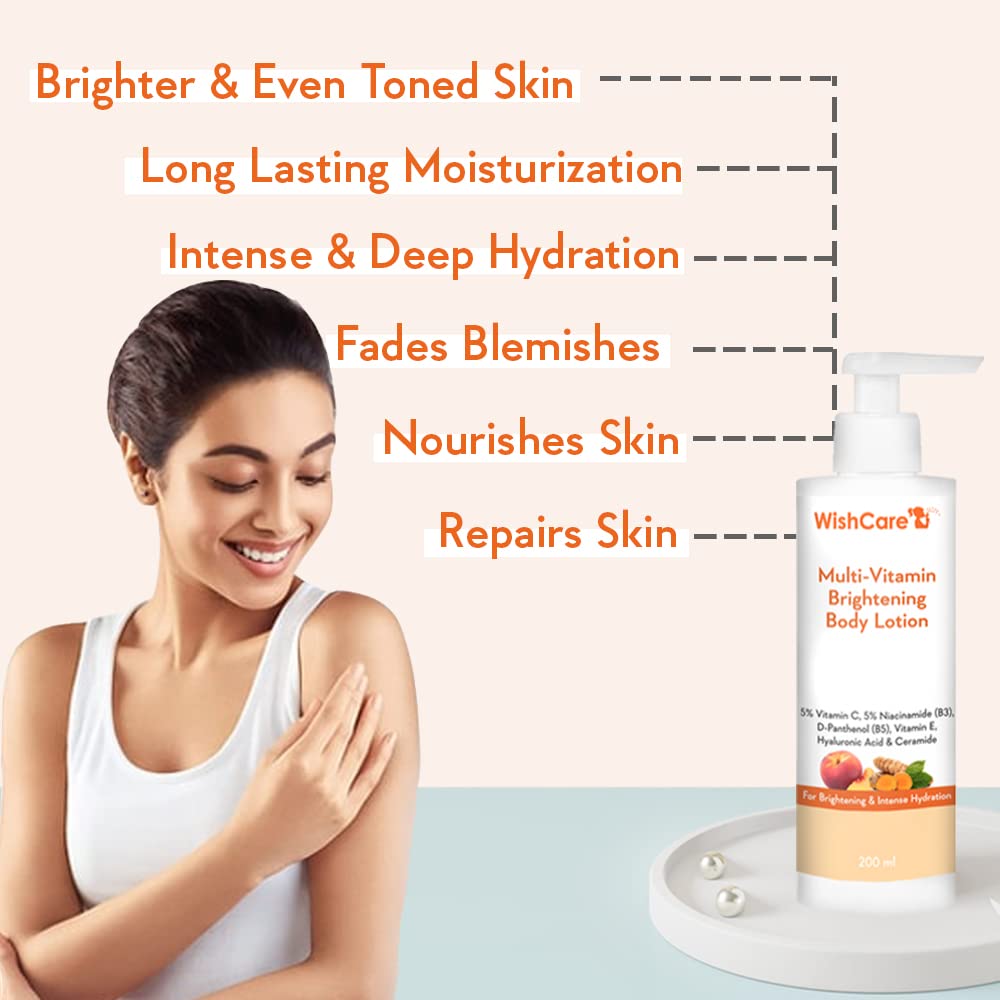WishCare Multi-Vitamin Brightening Body Lotion - 200 ml