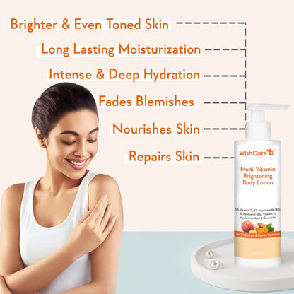 WishCare Multi-Vitamin Brightening Body Lotion - 200 ml
