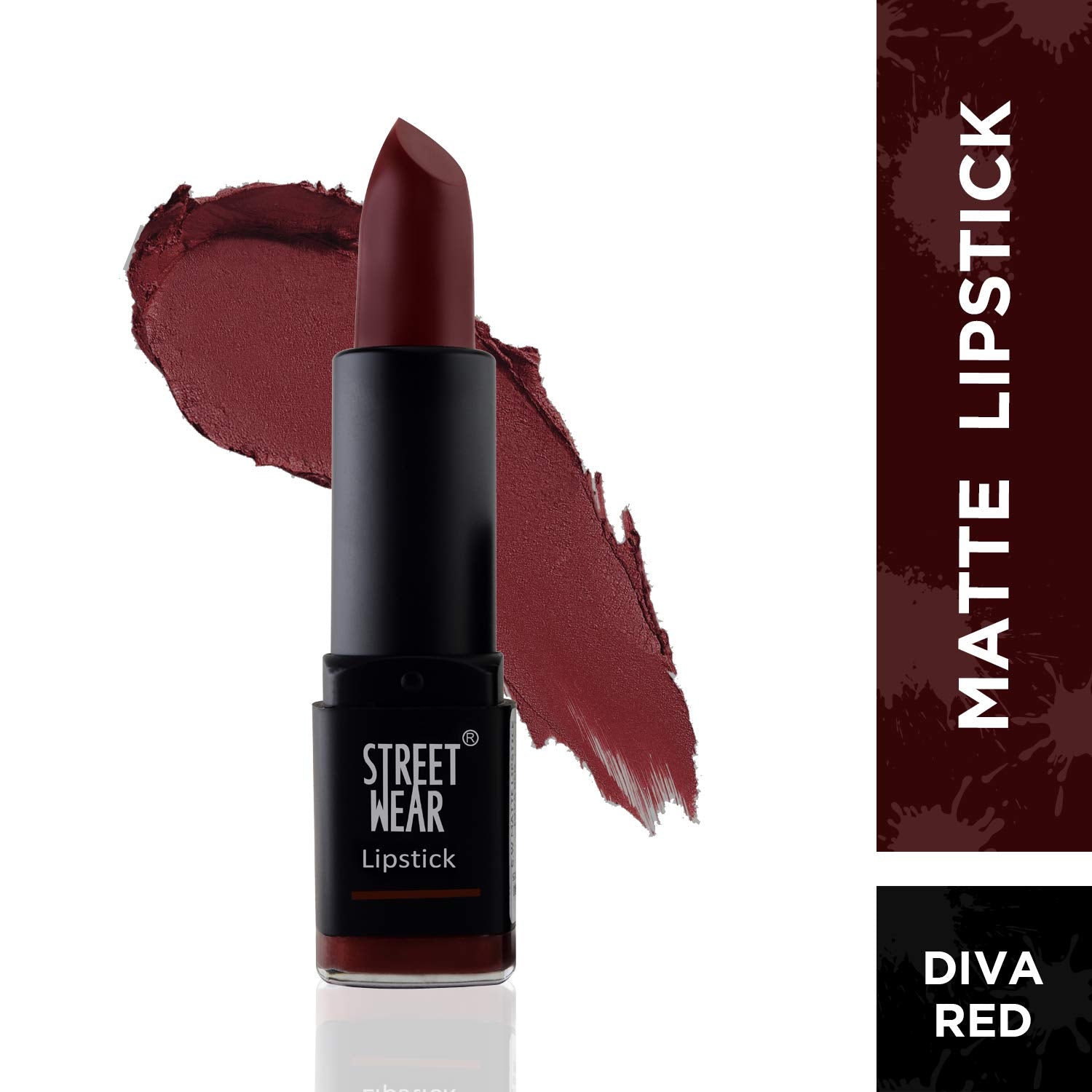 Street Wear Matte Lipstick, Diva Red, 4.2g