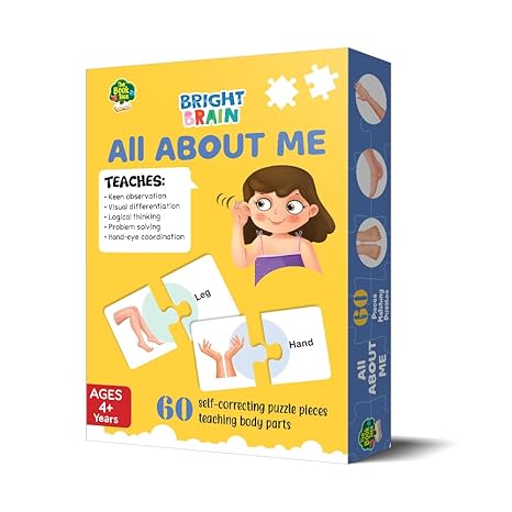 The Book Tree My Body Puzzle – 60 Self Correcting Puzzle Pieces Early Learning Human Body Parts Puzzle