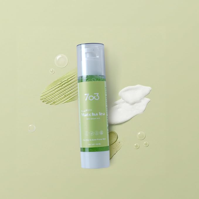 7o3 Face Wash With Matcha Tea & Green Tea – Hydrating Cream Cleanser for Radiant, Refreshed Skin - 100 Ml