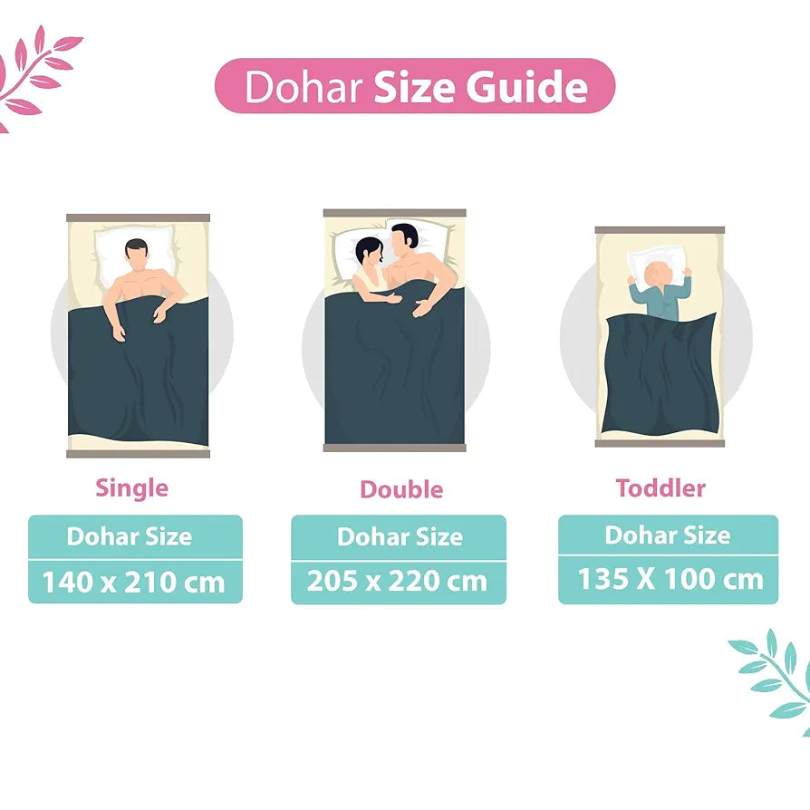 Divine Casa 100% Cotton Double Bed Dohar Ultra-Soft AC Blanket Colour Rose Pink