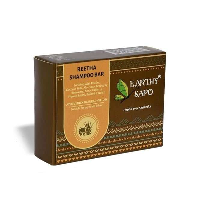 Earthy Sapo Reetha Shampoo Bar for Dry Hair - 100 gms