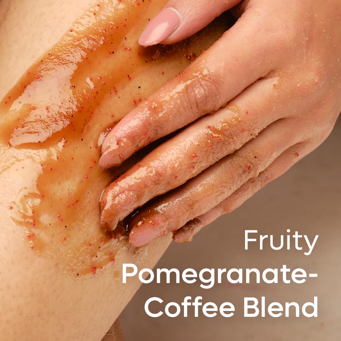 mCaffeine Sugar Body Scrub with Coffee & Pomegranate for Exfoliation & Tan Removal | 84% Removal of Dead Skin | Travel Friendly Product for All Skin Types & Gender | 120ml