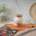 Femora Kitchen Storage Jars Frosted Glass Jar With Steel Lid Air Tight Jar | 700 Ml | Pack of 6 | Golden Lid