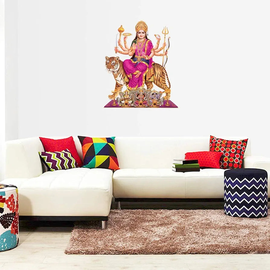 Rangoli White Glossy Vinyl Wall Sticker Premium Self-Adhesive Waterproof Parent-5 Design-10