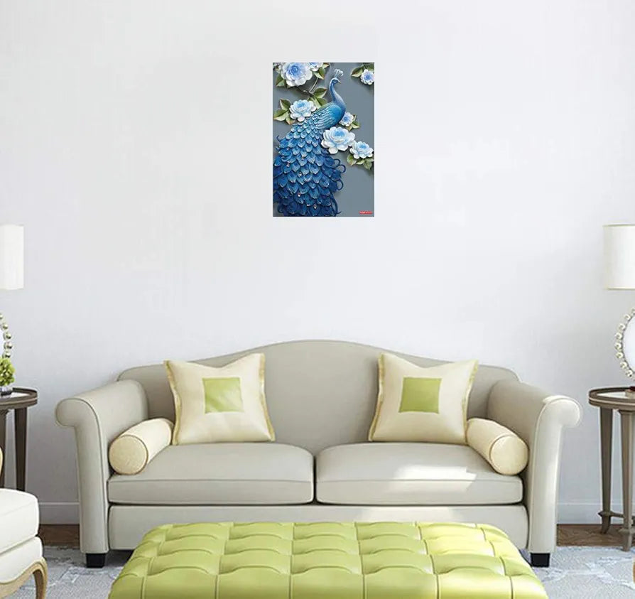 Rangoli Peacock Wall Sticker 12x18 Sheet – Elegant Self Adhesive Design-2
