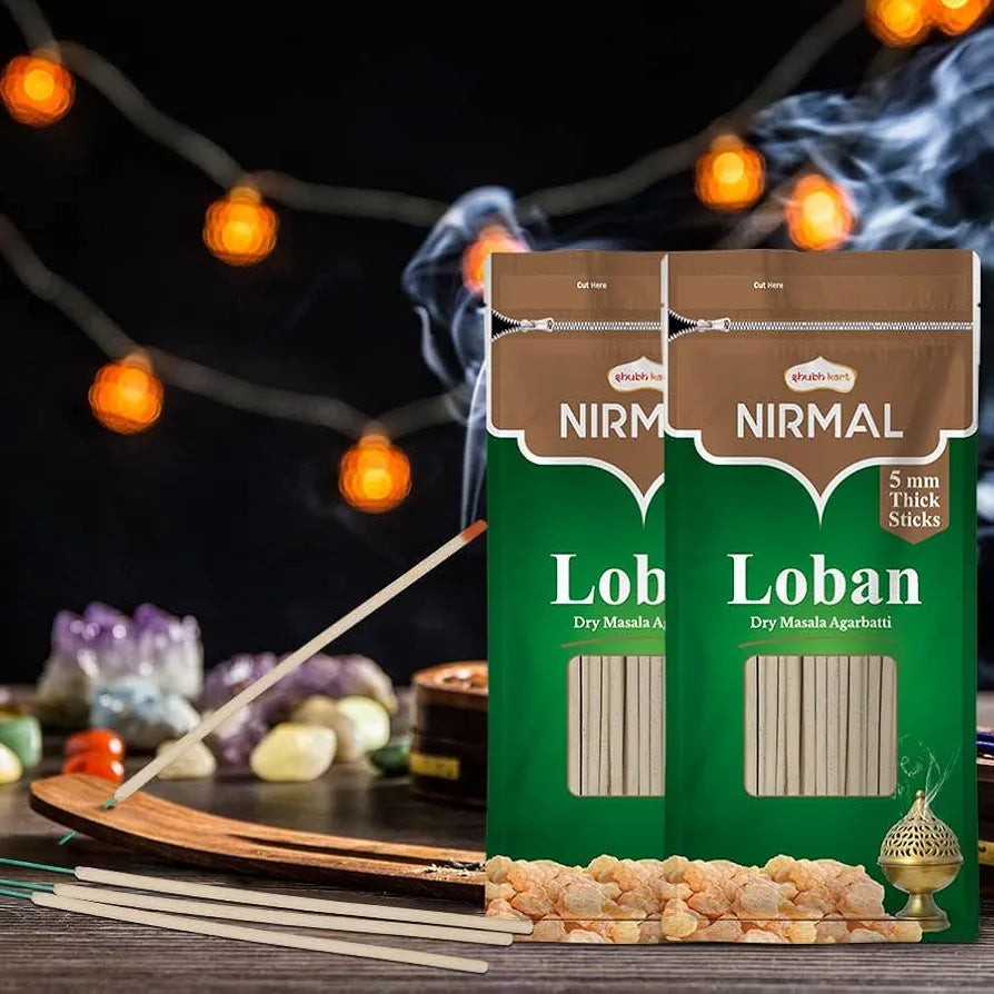 Shubhkart Nirmal Loban Dry Masala Agarbatti Stick Zipper 125gms 5mm Thick Sticks