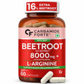 Carbamide Forte Beetroot Capsules Extract 8000mg | Beetroot Supplement With L-Arginine & Grape Seed Extract | Supports Healthy Blood Flow, Energy, & Nitric Oxide | 60 Capsules