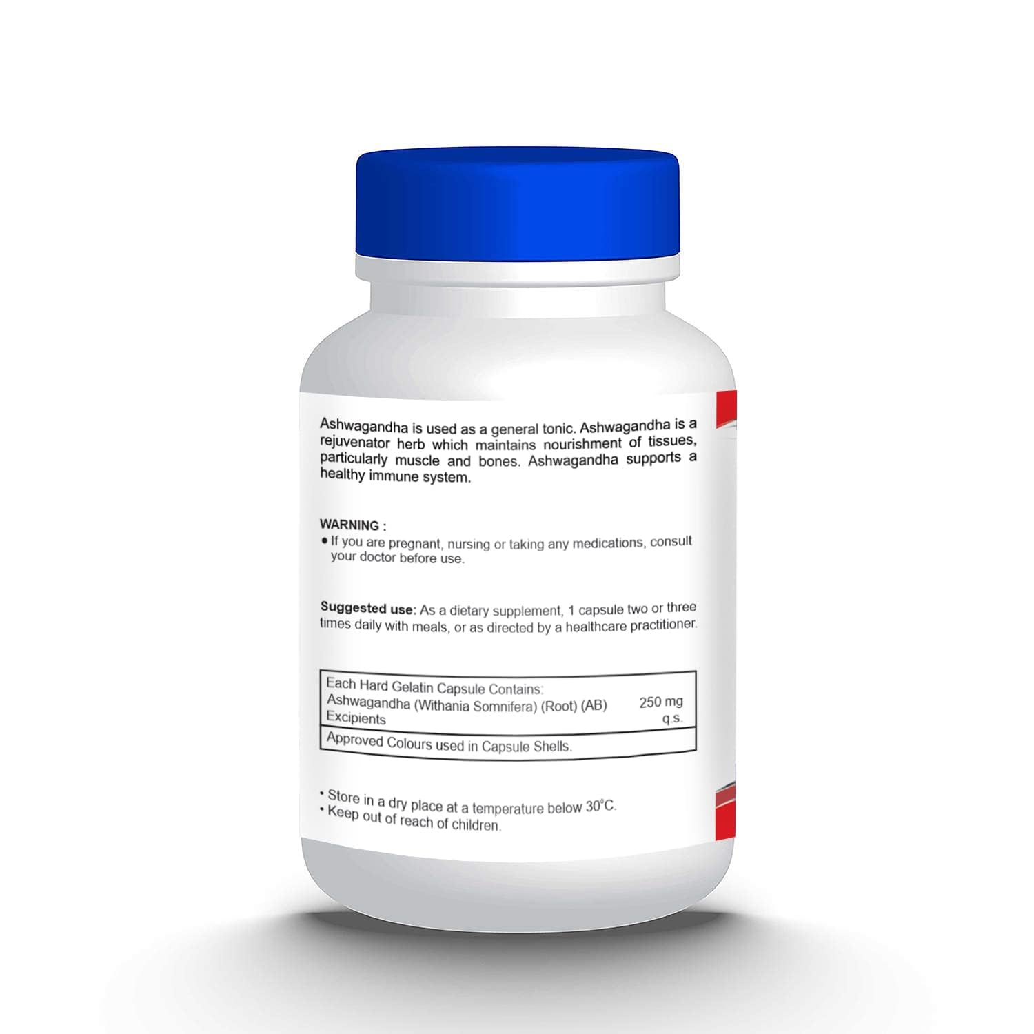 Healthvit Ashwagandha Powder - 250 mg - 60 caps