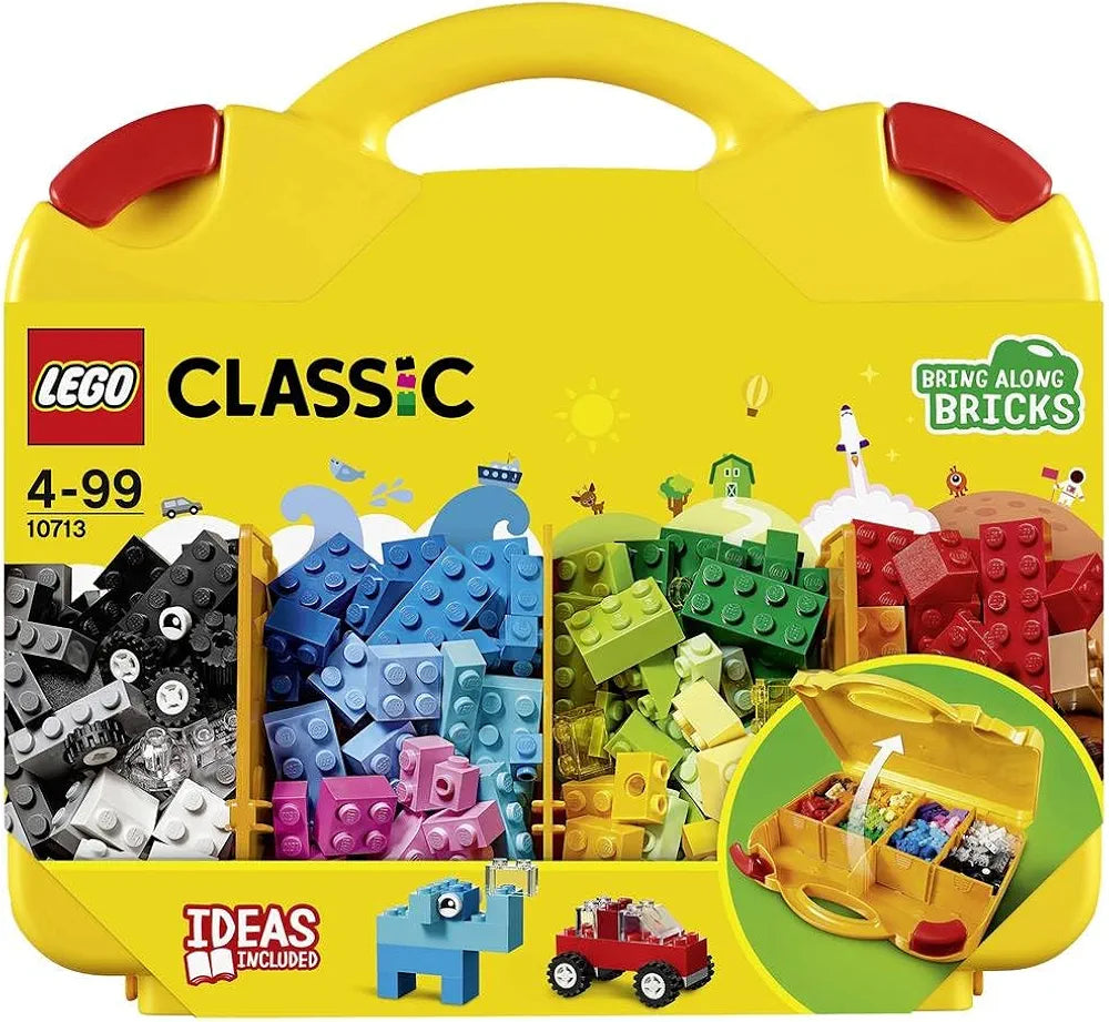 Lego 10713 Classic Creative Suitcase Toy Storage Fun Colourful Basic Building Bricks for Kids, Multicolor