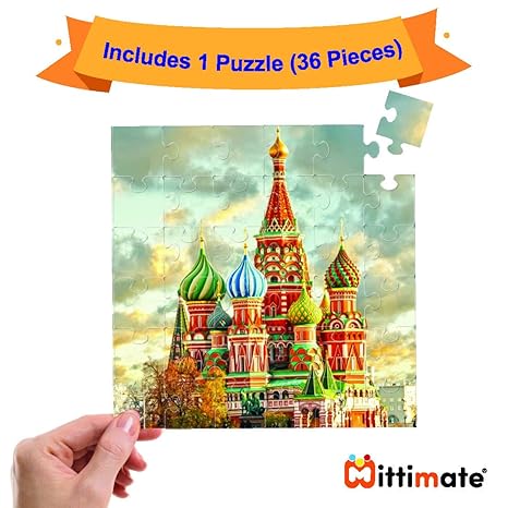 Mittimate Saint Basil’s Cathedral Jigsaw Puzzle Game for Kids Age 4 to 6 Old 36 Pieces Puzzle Toy