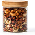 Femora Kitchen Storage Jars Borosilicate Glass With Wooden Lid Air Tight Jar | 350 Ml | Pack of 1