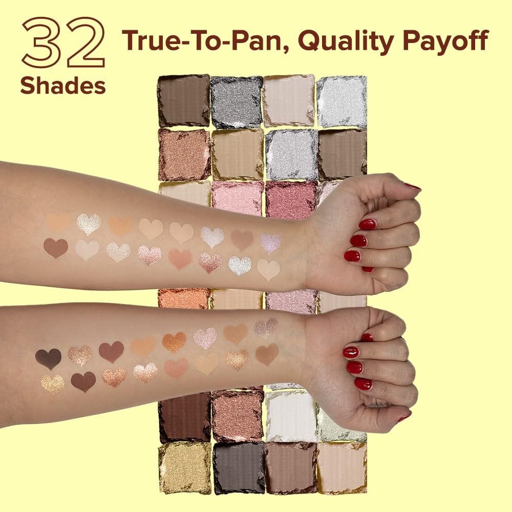 Daily Life Forever52 Naturals The All You Need 32 Shades Eyeshadow Palette| Highly Pigmented and Blendable | Multicolor | Matte and Shimmer Finish (48g) (Subtle Summer-04, 48g)