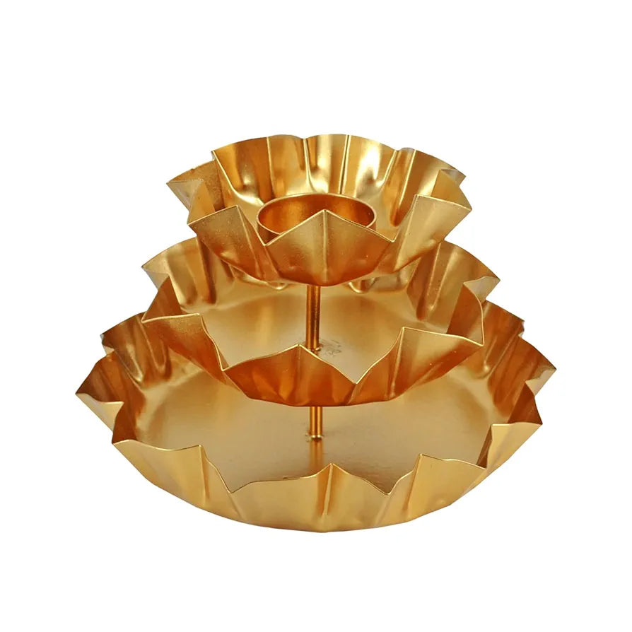 CraftVatika Urli Bowl with Tealight Candle Holder Handcrafted Bowl for Floating Flowers Tea Light Candles Type 7