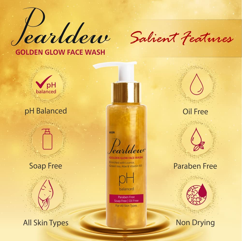 Pearldew Golden Glow Face Wash - 100 Ml | Pack of 2