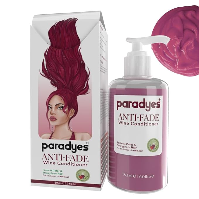 Paradyes Anti Fade Wine Fresh Conditioner for All Types of Hair - 180 Ml