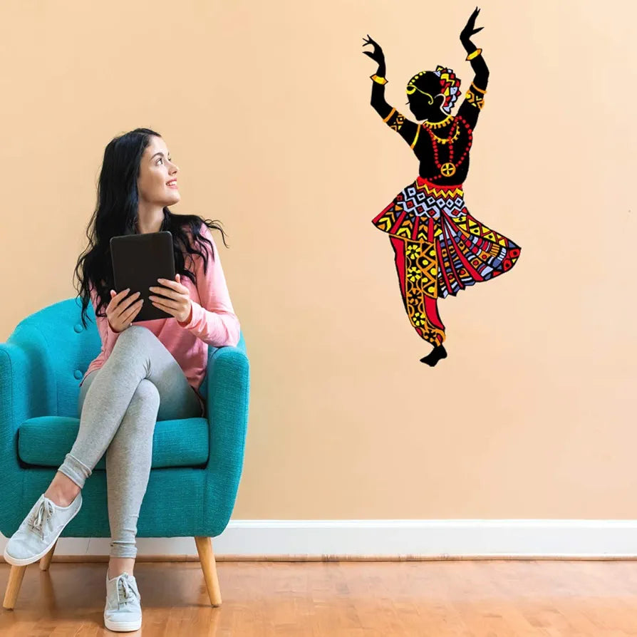 Rangoli White Glossy Vinyl Wall Sticker Premium Self-Adhesive Waterproof Parent-14 Design-3