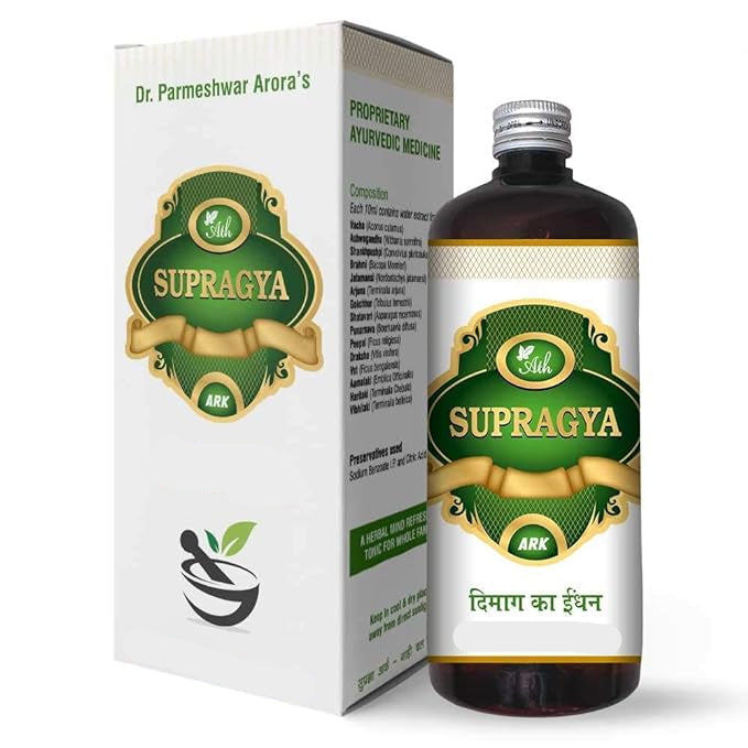 Ath Ayurdhamah Supragya Ayurvedic Tonic - 500 ml (Supragya) 1 Month Pack - 3 Bottles