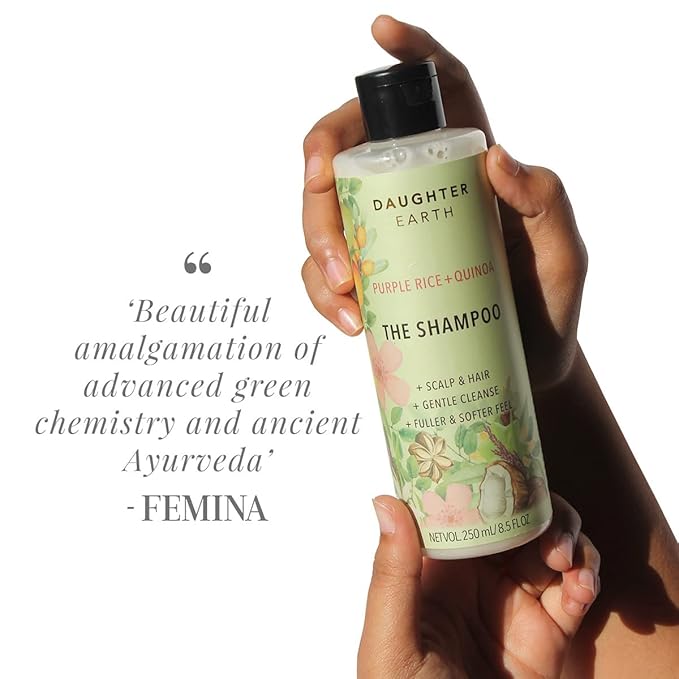Daughter Earth the Shampoo With Purple Rice & Quinoa for Nourishment & Hairfall Rescue With Dandruff & Frizzy Hair - 250 Ml
