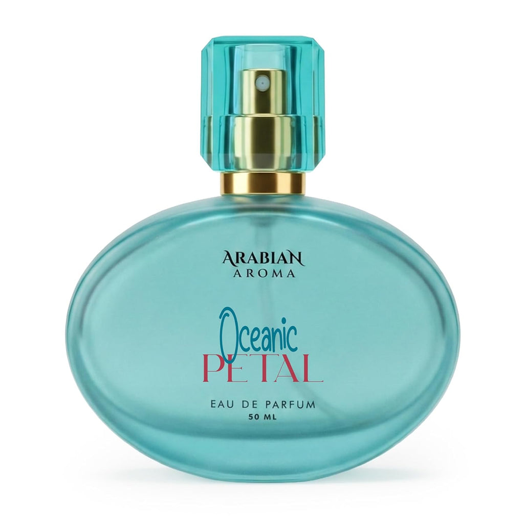 Arabian Aroma Oceanic Petal Eau De Parfum for Women 50ML â€“ Fresh Aquatic Floral Perfume with Melon, Lotus, Lemon, Jasmine, Musk & Vanilla