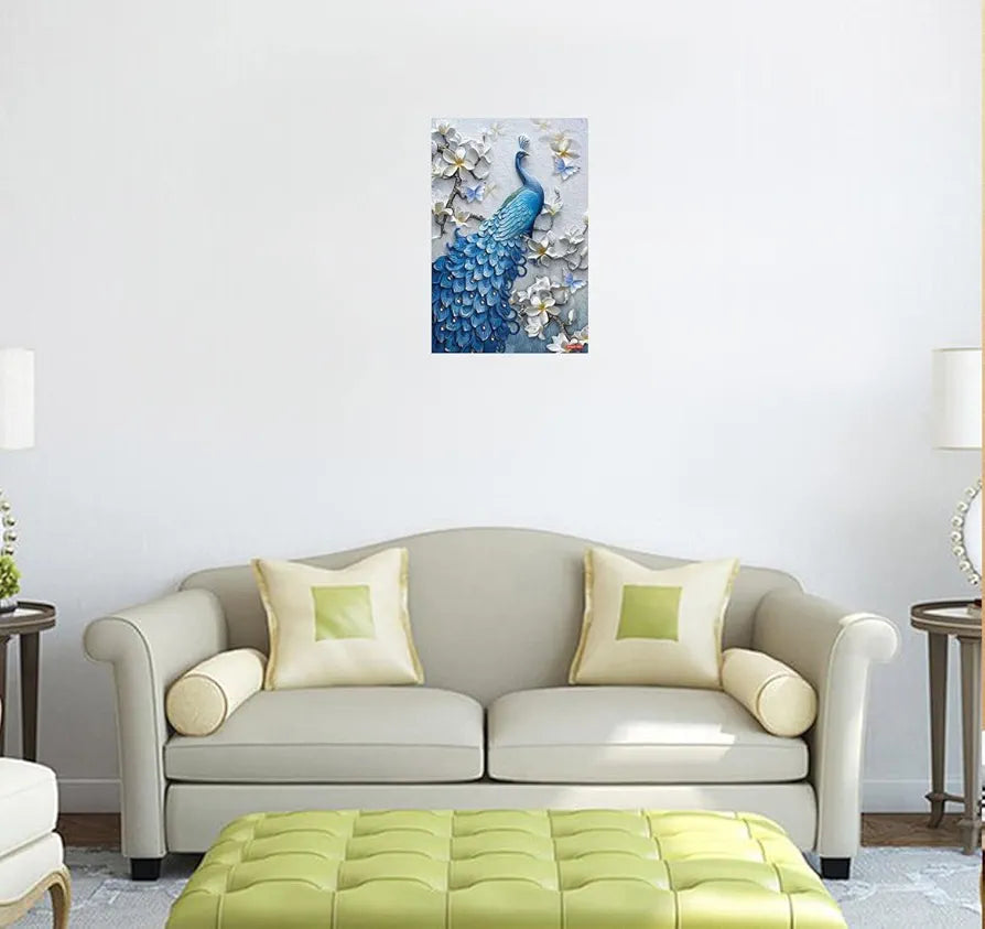 Rangoli Peacock Wall Sticker 12x18 Sheet – Elegant Self Adhesive Design-1