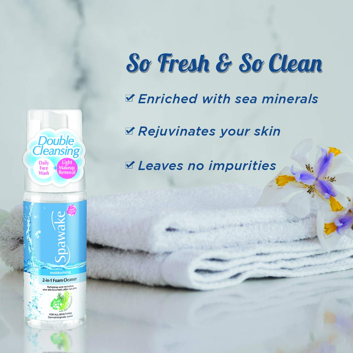 Spawake Moisturising Face Cleanser 2-in-1 Foaming Face Wash - 150 ml