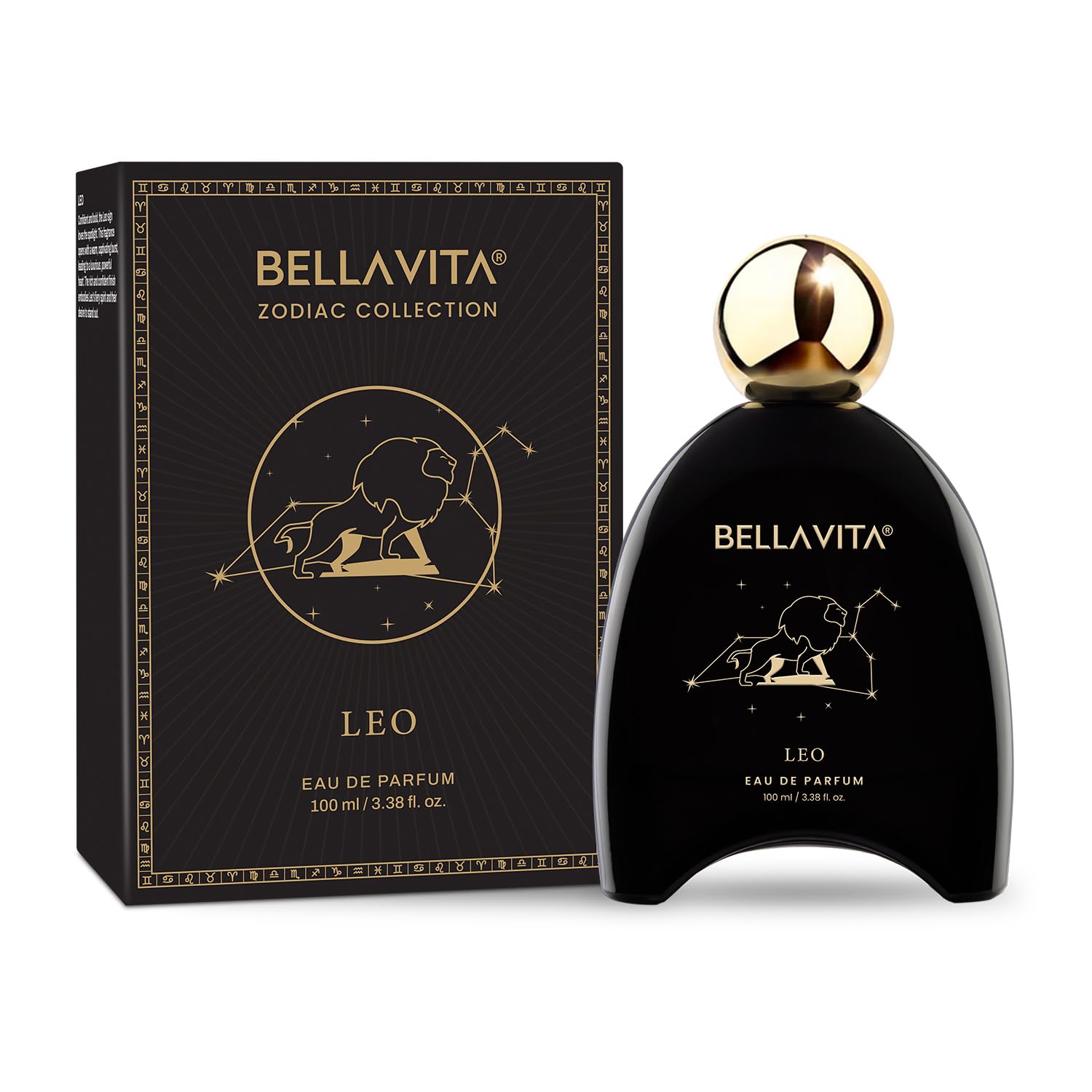 BELLAVITA Zodiac Collection Leo | Long Lasting Perfume for Man and Woman | EDP 100ml | Cinnamon, Cedarwood | Spicy, Woody & Vanilla Premium Unisex Fragrance for Men and Women
