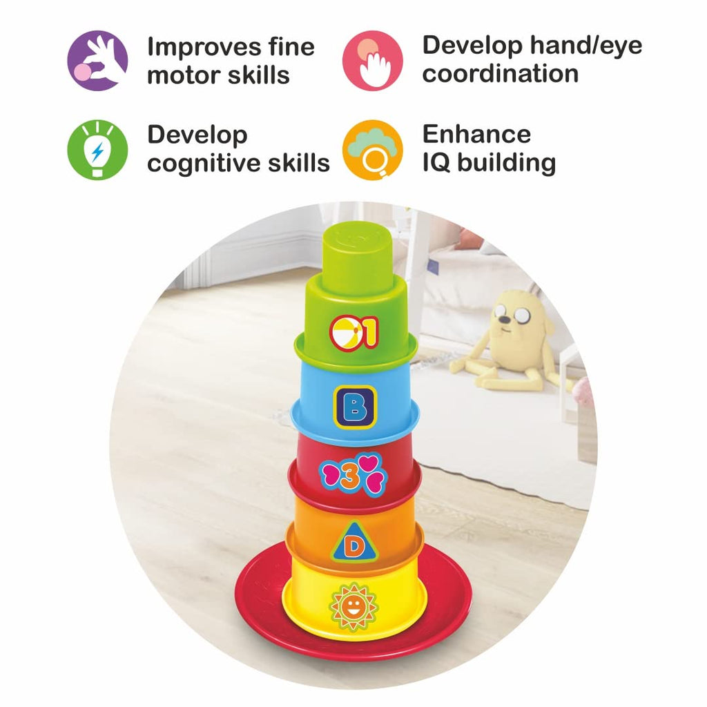 Toymate Stacking Shapes 5 Colourful Cups & Shapes