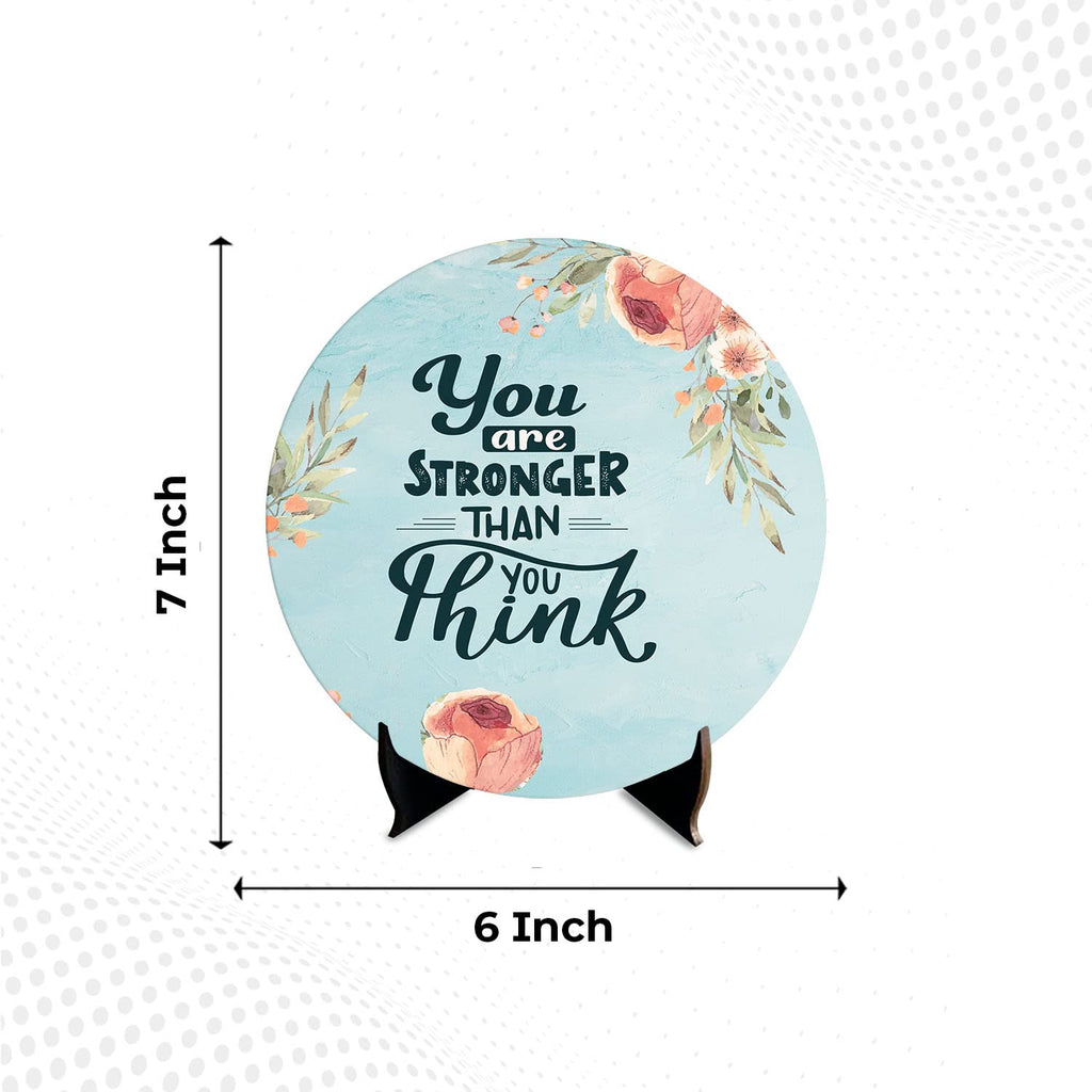 Artvibes Showpiece Idols and Figurines for Home and Office Decor | Stylish Quote Your Are Stonger Than You Think for Table