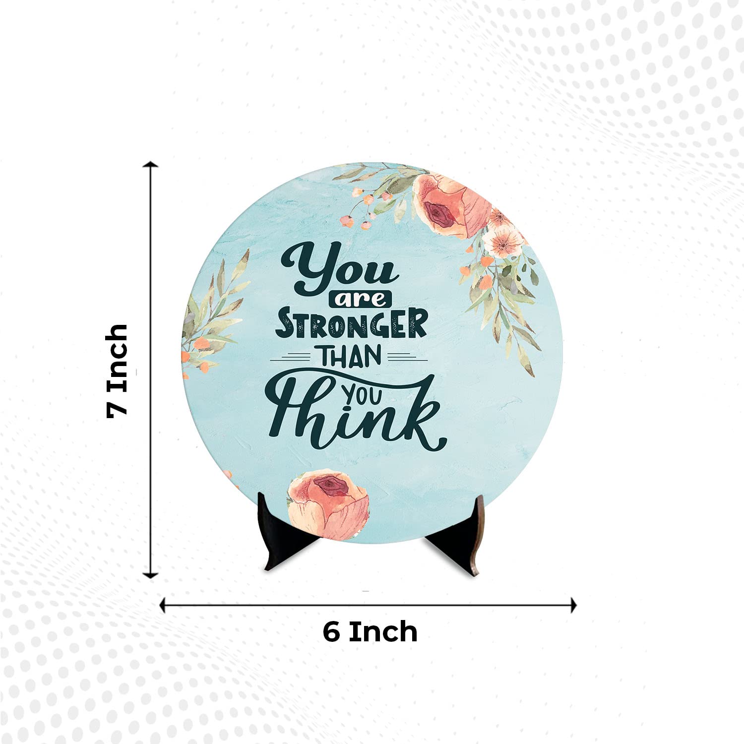 Artvibes Showpiece Idols and Figurines for Home and Office Decor | Stylish Quote Your Are Stonger Than You Think for Table