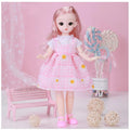 Tickles Movable Joints Cute Beautiful Eyes Fashionable Princess Dress Doll 30 cm Color Light Pink 1
