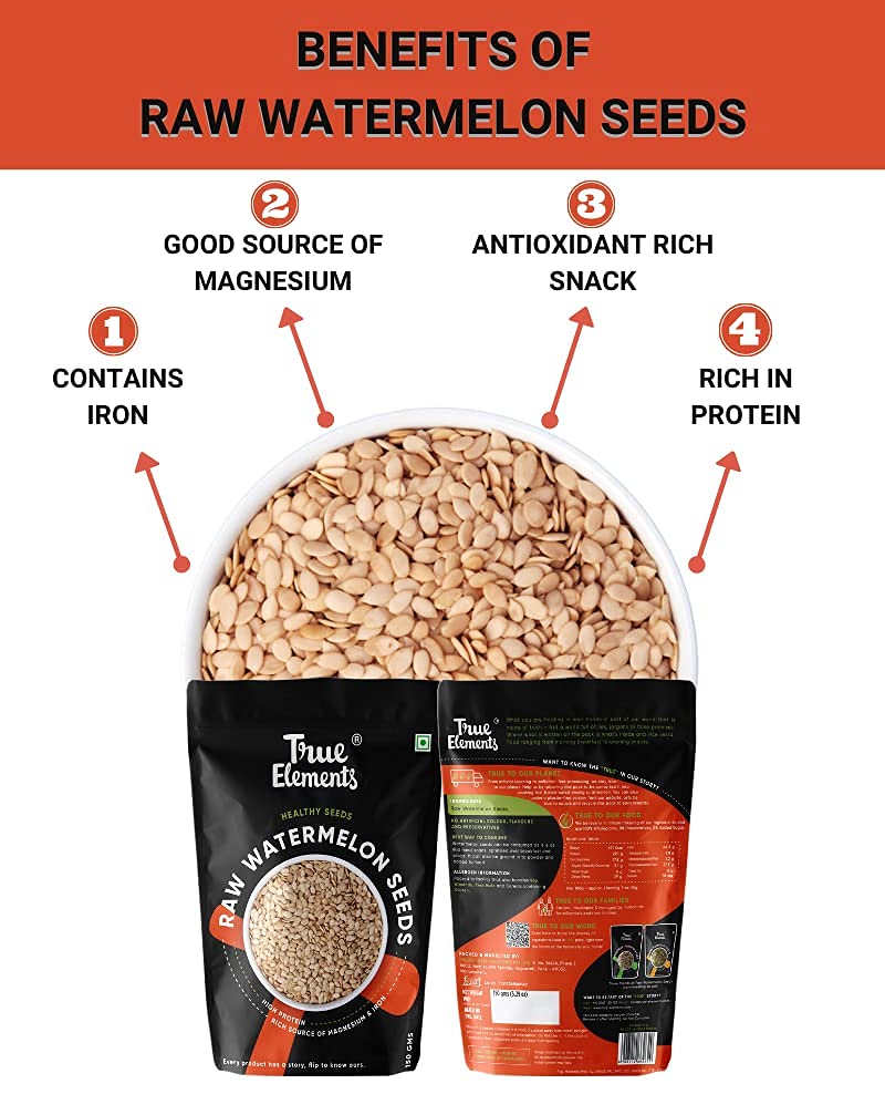 True Elements Raw Watermelon Seeds 150 g | High Protein, Fiber-Rich Superfood | Ideal for Snacking, Baking & Salads
