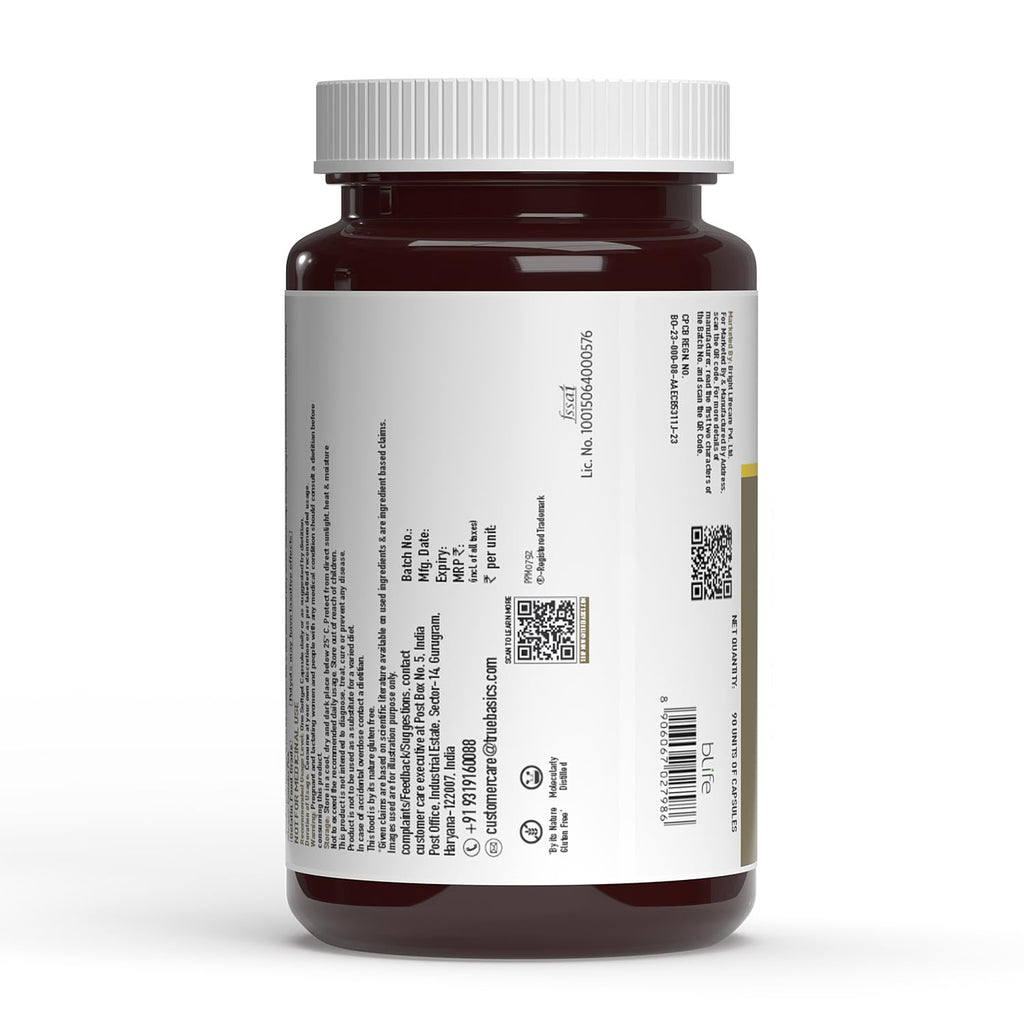 TrueBasics Omega 3 Fish Oil (90 Capsules) | Triple Strength with 1150mg Omega, 525mg EPA & 375mg DHA | For Healthy Heart, Eyes & Joints, 90 grams