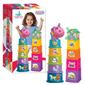 Toymate Twin Tower Fun 3-in-1 Stacking & Sorting Toy for Toddlers