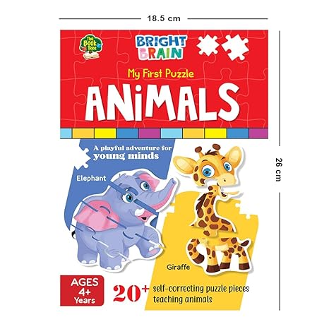 The Book Tree Animals Puzzle 20+ Big Size Piece Jigsaw Puzzle for Preschoolers for Learning Animals