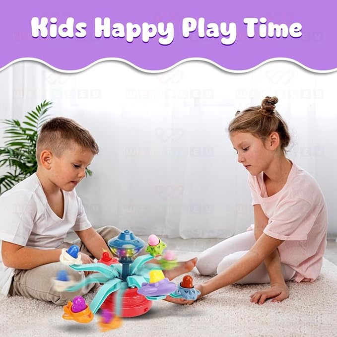 Wembley DIY Rotating Musical Toys for Kids with Led Lights Multicolor