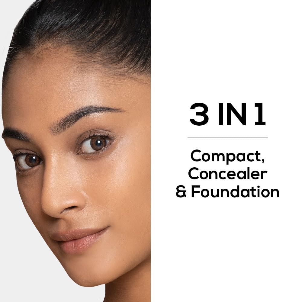RENEE PRO HD 3 In 1 Compact,Concealer, Foundation - Gres, SPF 20, Matte Finish, High Coverage, Ultralight & Silky Smooth Finish, Enriched With Vitamin E, C & Aloe Vera - 9 Gm