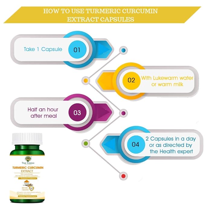 True Essence Heera Ayurvedic Research Foundation Turmeric Curcumin Extract - 60 caps