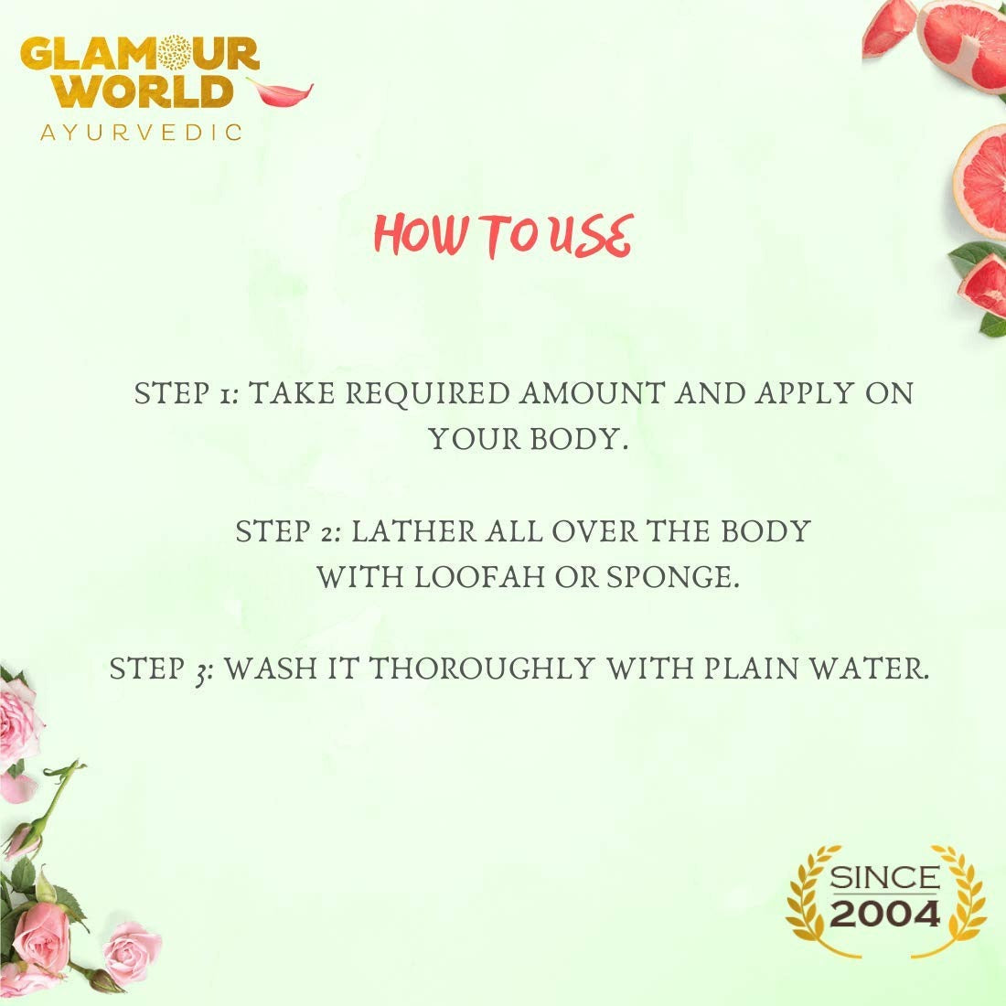 Glamour World Ayurvedic Glow Neem Herbal Body Wash - 250 (Pack of 2)