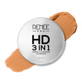 RENEE All Beige PRO HD 3 In 1 Compact,Concealer,Foundation-Amande,SPF 20,Matte Finish,High Coverage,Ultralight & Silky Smooth Finish,Enriched With Vitamin E,C & Aloe Vera-9 Gm,Beige