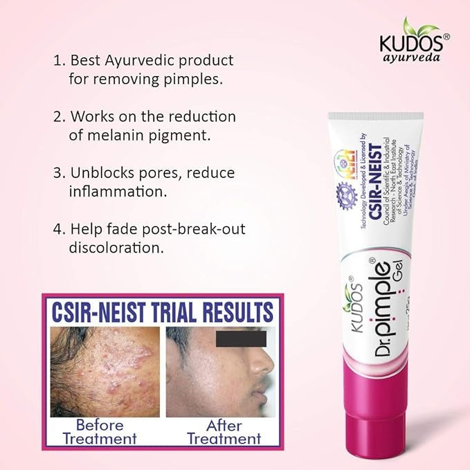 Kudos Ayurveda Dr. Pimple Gel - 25 gms (Pack of 4)