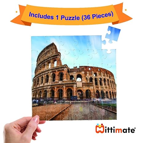 Mittimate Colosseum Jigsaw Puzzle Game for Kids Age 4 to 6 Old 36 Pieces Puzzle Toy